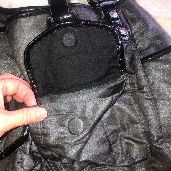 Kenneth Cole Reaction satchel bag metallic look fabric - Picture 11 of 14